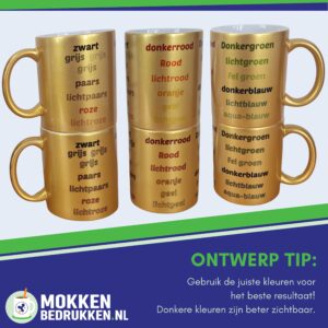 Metallic mok voorbeeld bedrukken