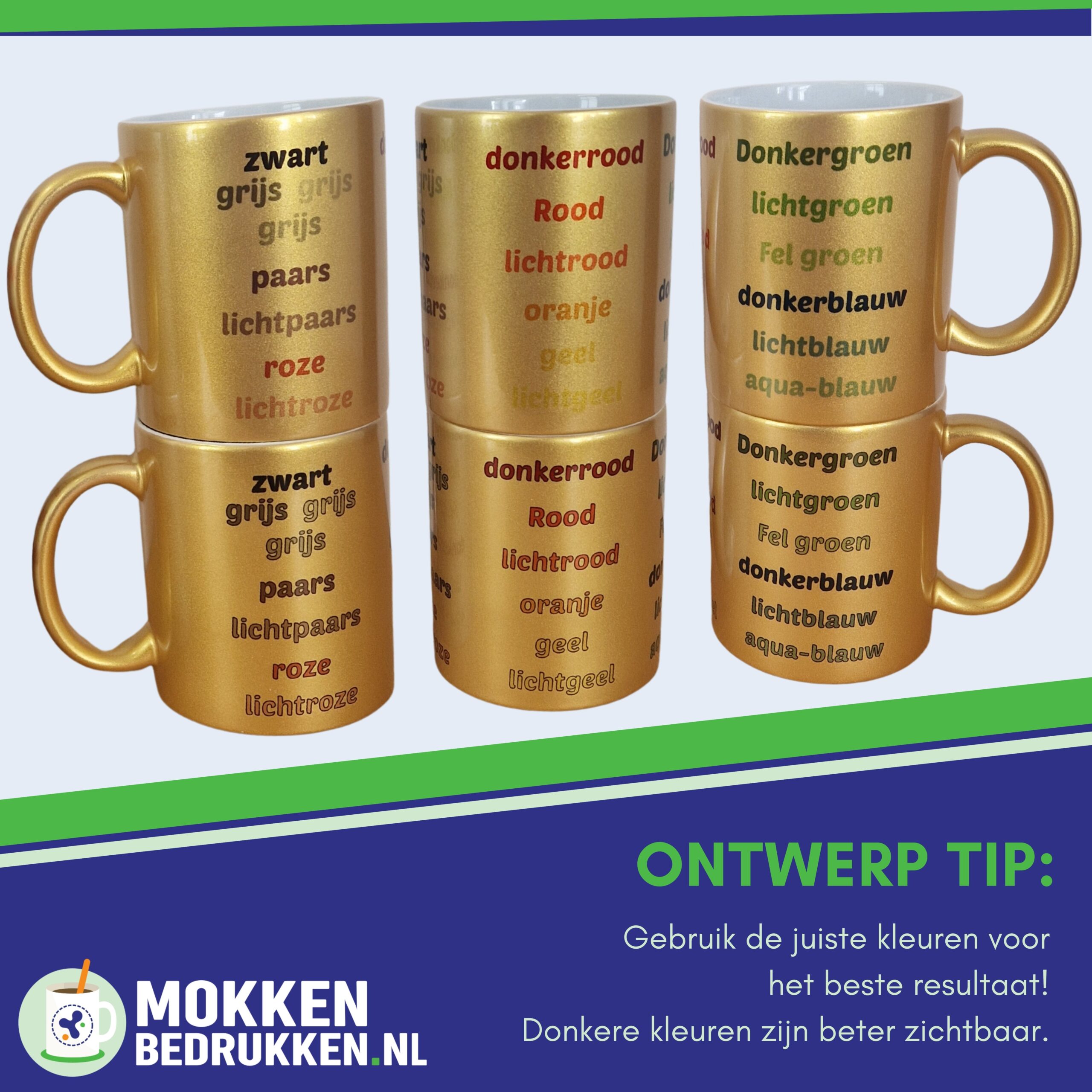 Metallic mok voorbeeld bedrukken