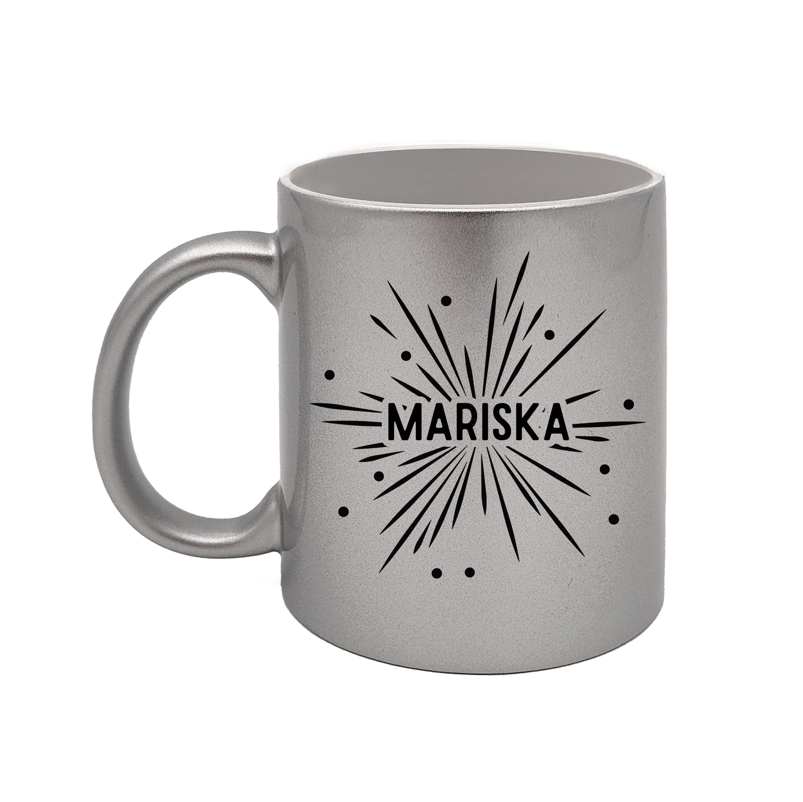Zilveren mokken metallic